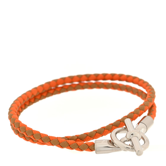 Swift Silk Braided Glenan Double Tour Bracelet Jaune Ambre Rouge Coquelicot