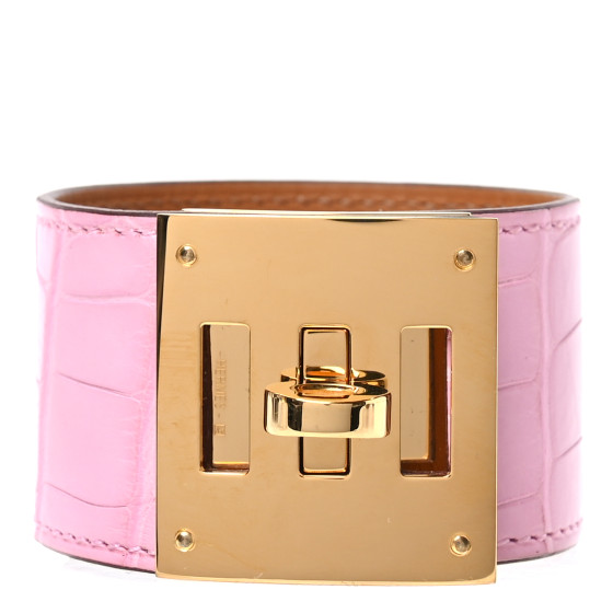Matte Alligator Kelly Dog Bracelet T2 5P Pink