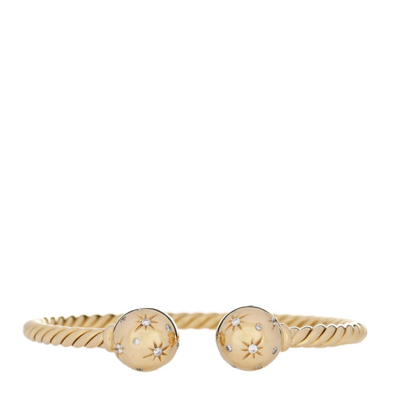 18K Yellow Gold Diamond 4mm Solari Bracelet