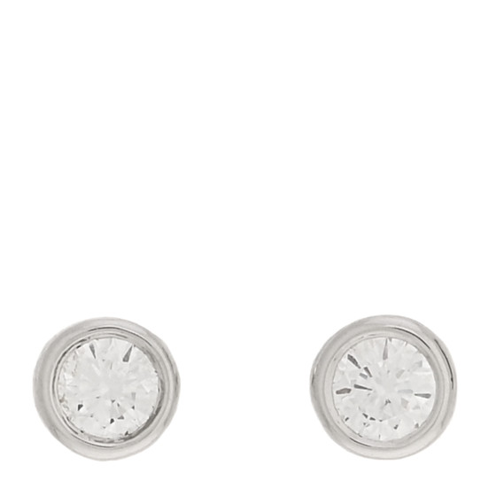 Platinum Diamond .12ctw Elsa Peretti Diamonds By The Yard Earrings