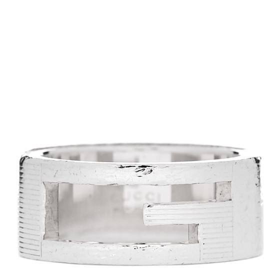 Sterling Silver G Cutout Ring 50 5.5