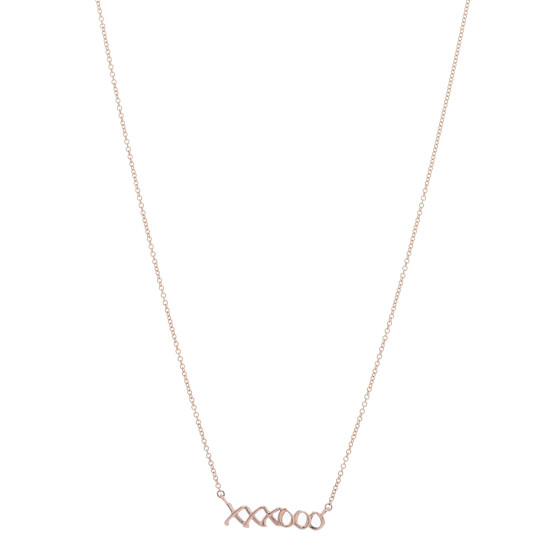 18K Rose Gold Paloma's Graffiti Love and Kisses Pendant Necklace