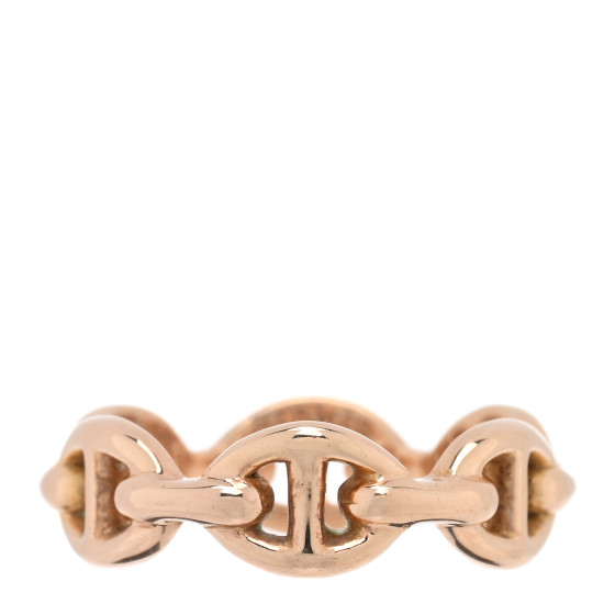 18K Rose Gold PM Chaine d'Ancre Enchainee Ring 49 4.75
