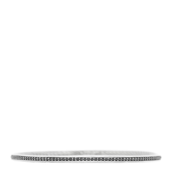 Sterling Silver Black Diamond Cable Bangle Bracelet