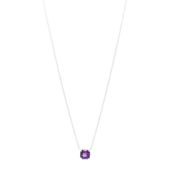 Sterling Silver Amethyst Sparklers Pendant Necklace