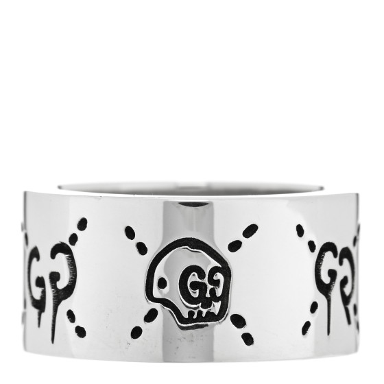 Sterling Silver GucciGhost Hamlet Skull Band Ring