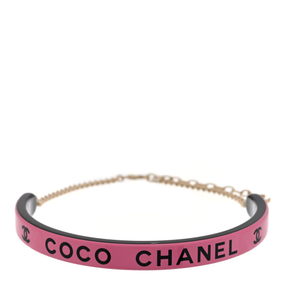 Resin Logo Choker Pink Black