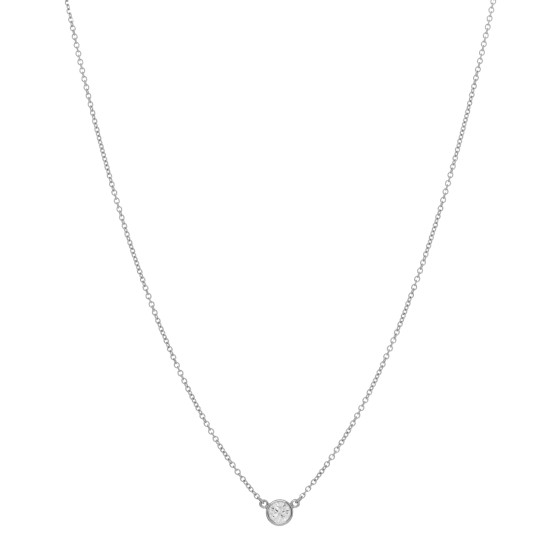 Platinum Diamond .19ct Elsa Peretti Diamonds by the Yard Pendant Necklace