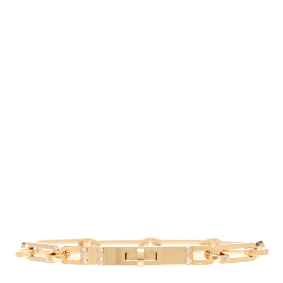 18K Yellow Gold Diamond PM Kelly Chaine Bracelet SH