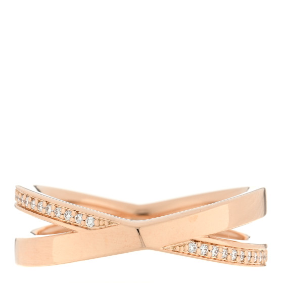 18K Rose Gold Diamond Atlas X Narrow Ring 52 6