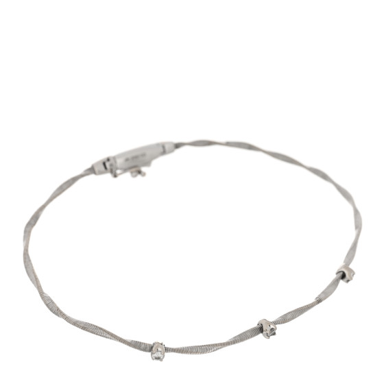 18K White Gold Diamond Marrakech Twisted Coil Bracelet