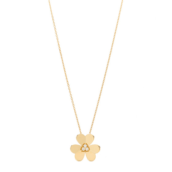 18K Yellow Gold Diamond Large Frivole Pendant Necklace