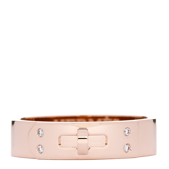 18K Rose Gold Diamond PM Kelly Ring 56 7.5