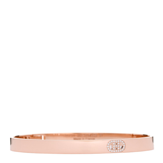 18K Rose Gold Diamond PM H D'Ancre Bracelet ST