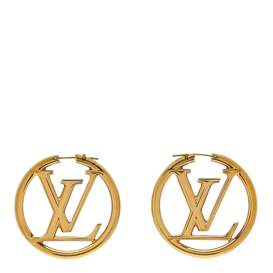 Metal Louise Hoop Earrings Gold