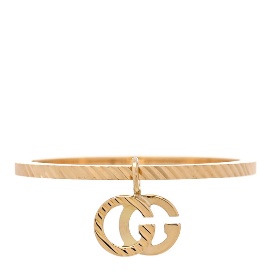 18K Yellow Gold GG Running Charm Ring 55 7.25