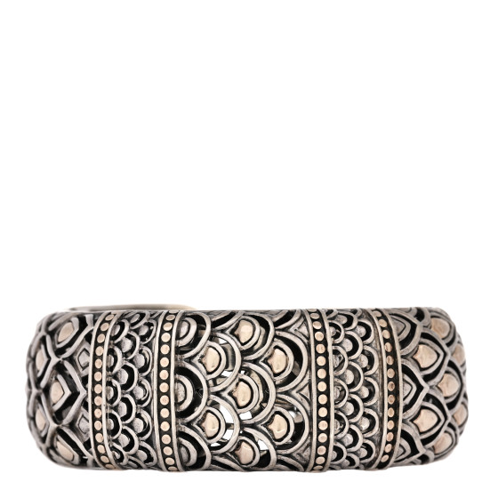Sterling Silver 18K Yellow Gold Legends Naga Kick Cuff Bracelet