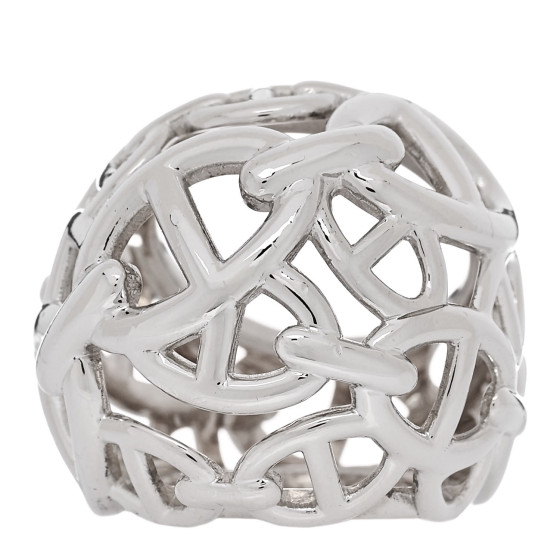 Sterling Silver GM Chaine d'Ancre Enchainee Dome Ring 53 6.25