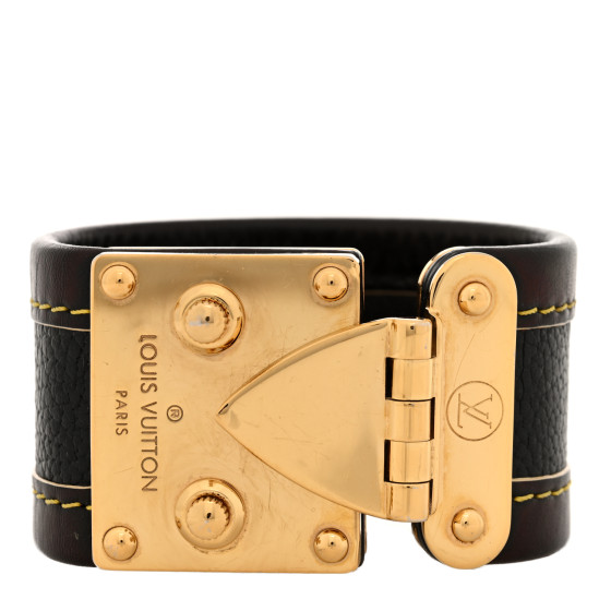 Chevre Suhali Lock Bracelet Black