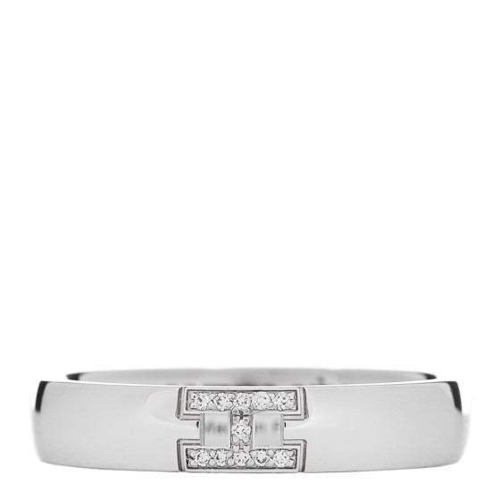 18K White Gold Diamond Ever Herakles Wedding Band Ring 51 5.75
