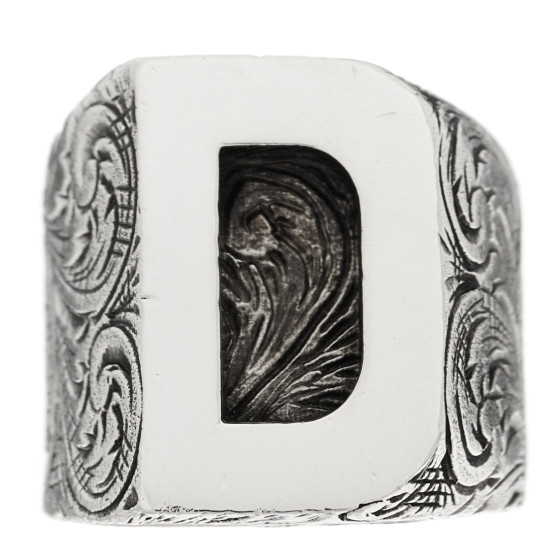 Sterling Silver Letter D Ring 57 8