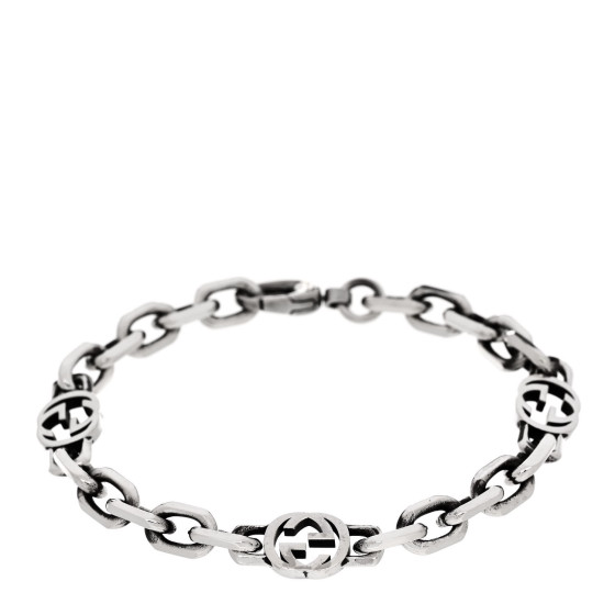 Sterling Silver Narrow Interlocking G Link Bracelet