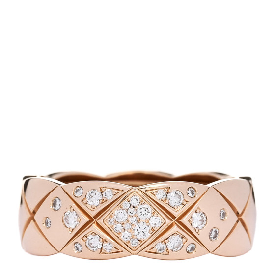 18K Beige Gold Diamond Small Coco Crush Ring 53 6.5