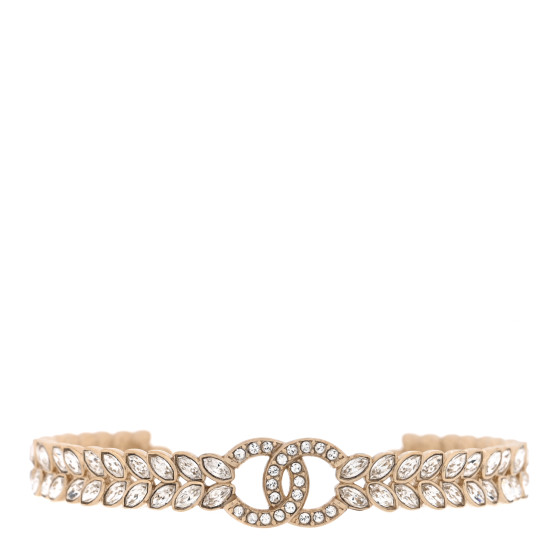 Crystal Sparkling Wheat CC Cuff S Bracelet Gold