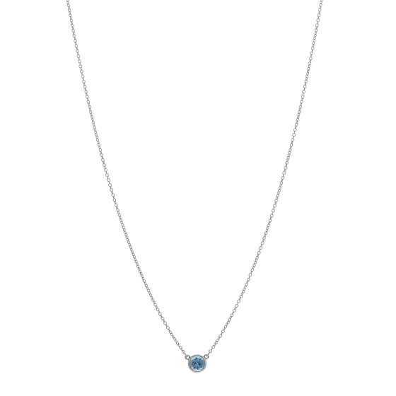 Platinum Aquamarine Color by the Yard Necklace