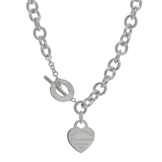 Sterling Silver Return to Tiffany Heart Tag Toggle Necklace