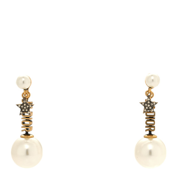 Pearl J'Adior Tribal Earrings Gold