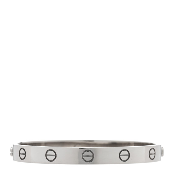 18K White Gold LOVE Bracelet 16