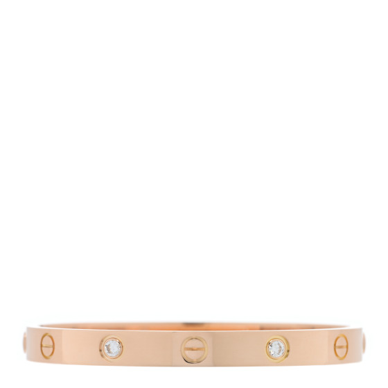 18K Pink Gold 4 Diamond LOVE Bracelet 16