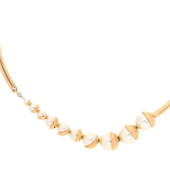 Pearl Choker Necklace Gold