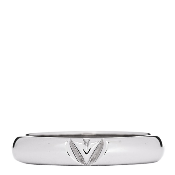 18K White Gold LV Volt Multi Wedding Band Ring 52 6