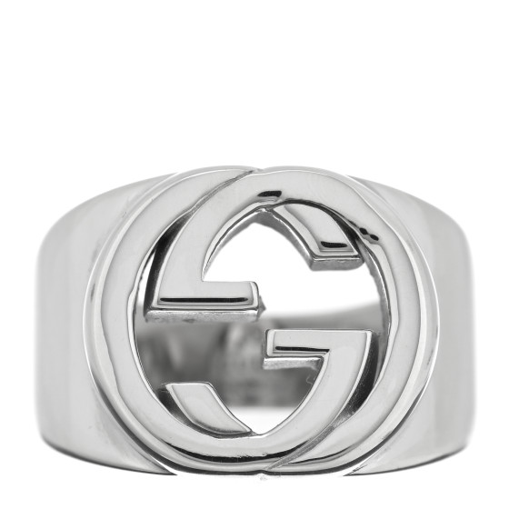 Sterling Silver Interlocking G Band Ring 49 4.75
