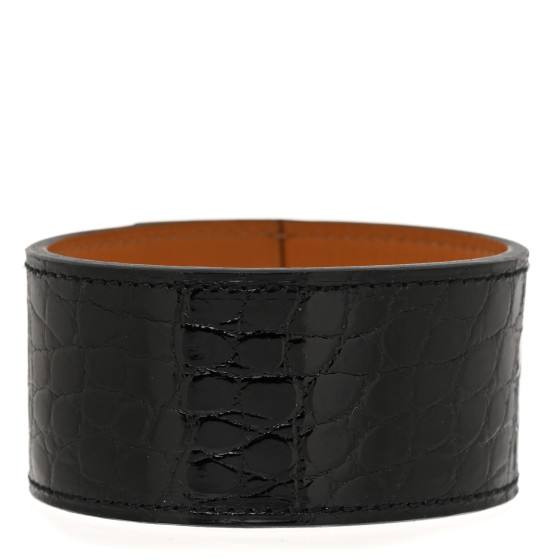 Alligator Wide Jack Bracelet M Black