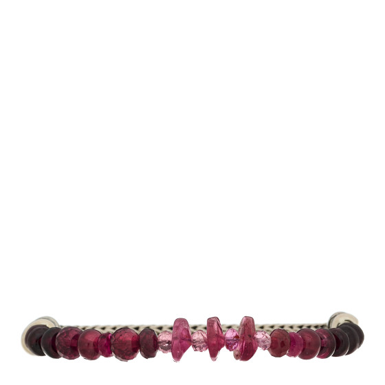 Sterling Silver Pink Tourmaline Classic Chain Bracelet