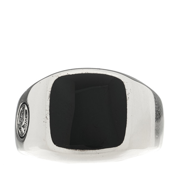 Sterling Silver Onyx Exotic Stone Signet Ring 60 9