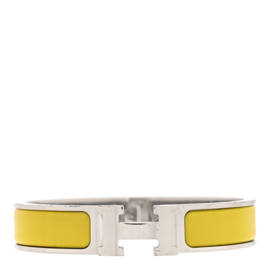 Enamel Narrow Clic Clac H Bracelet PM Jaune Citron