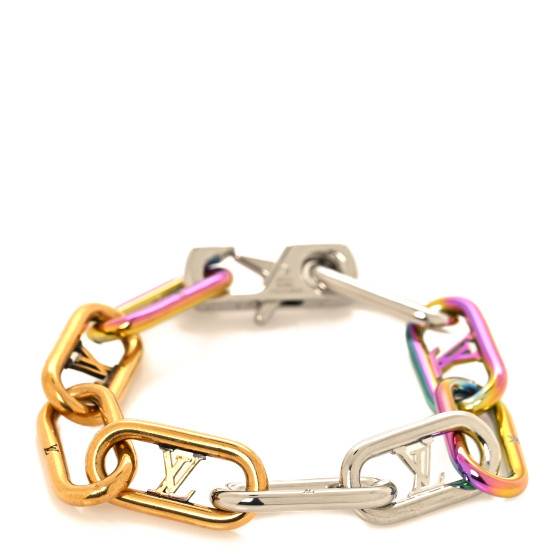 Metal Signature Chain Bracelet Rainbow