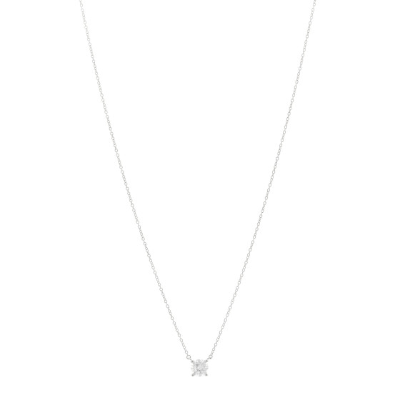 Platinum Diamond .80ct Solitaire Pendant Necklace