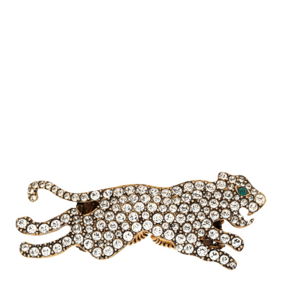 Crystal Tiger Multi-Finger Ring M Aged Gold Emerald
