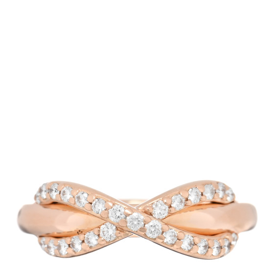 18K Rose Gold Diamond Infinity Ring 45 3.25