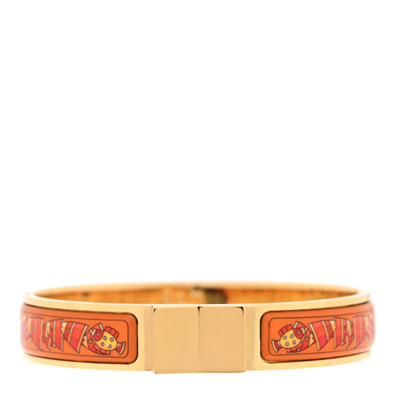 Enamel Printed Narrow Recontre Oceane Fish Loquet Bracelet