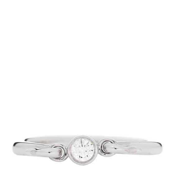 Sterling Silver Diamond Elsa Peretti Swan Ring 56 7.5