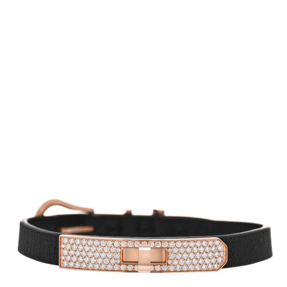 18K Rose Gold Swift Diamond Kelly Pave Bracelet Black