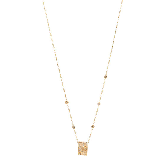 18K Yellow Gold Diamond Icon Stardust Pendant Necklace