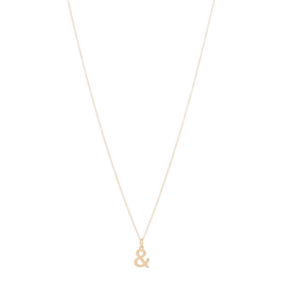 18K Rose Gold Ampersand Pendant Necklace