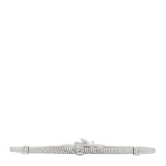 18K White Gold Diamond Masai Medium Three Station Bracelet